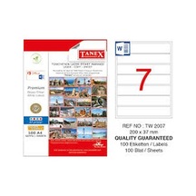 Tanex Tw-2007 200X37MMx100Ad.Lazer Yazıcı Etiketi