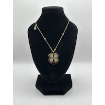 Arnes Jewelry Çelik Nazar Boncuklu Yonca Kolye Gold Arnes Jewelry Çelik Nazar Boncuklu Yonca Kolye Gold