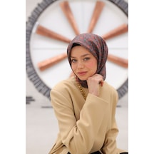Silk Home Soft Eşarp 73077-19 Arlak Turuncu, Petrol Yeşili, Kiremit Bordo