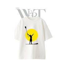 Thewert Sup Siluet Tasarım Baskılı Ünisex Beyaz Oversize T-shirt