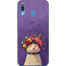 Samsung Galaxy A20-a30 Uyumlu Frida Catlo Kedi Baskılı Silikon Kılıf Renkli