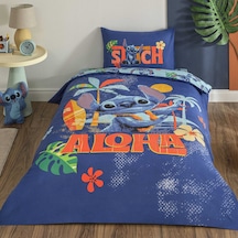 Taç Lisanslı Disney Stitch Aloha Tek Kişilik Pamuk Nevresim Takımı 100 000000001000051242 Çok Renkli