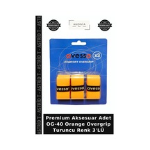 Premium Aksesuar Adet Og-40 Orange Overgrip Turuncu Renk 3'lü