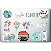 Travel Seyahat Adventure Dekoratif Laptop Notebook Tablet Telefon Sticker Set 05