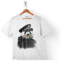 Polıce Panda Polis Ayı Dondurma Çocuk Tişört 001