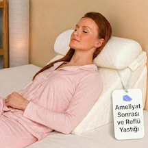 Viscoelastik Reflü Yastığı - Ameliyat Sonrası Uyku Ve Dinlenme - Cerrahi Sonrası İçin 7s'i 1 Arada Üçgen Yastı Çok Renkli