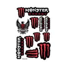Monster Energy Tasarımlı Ekipman Kask Motorsiklet Sticker Seti 03
