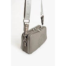 Just Polo Kadın Orijinal Just Polo Yeni Sezon Lakos Kumaş Lüks Omuz Çantası Shoulder Bag 16 X 26 Cm Gri