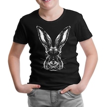 Hayvan - Tavşan Siyah Çocuk Tshirt