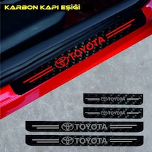 Toyota Rav 4 İçin Uyumlu Aksesuar Oto Kapı Eşiği Sticker Karbon 4 Adet