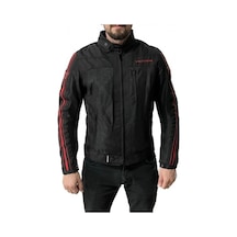 Venom Ceket Compass Racıng Motosiklet Montu Siyah Kırmızı