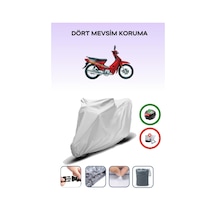 Kanuni Seyhan 100c Gri Motosiklet Brandası Arka Çanta Uyumlu