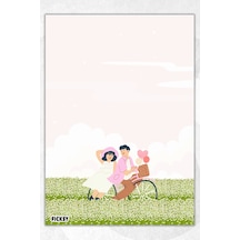 A5 Aşk Bloknot Çizgisiz Defter - 50 Yaprak - Memopad - Notepad - Not Defteri - Not Kağıdı Çok Renkli Çok Renkli