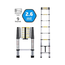 Master 504330 Paslanmaz Çelik Teleskopik Merdiven 260 Cm