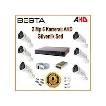 2mp Ahd 1080p Gece Görüşlü 6 Kameralı Güvenlik Sistemi 99284490