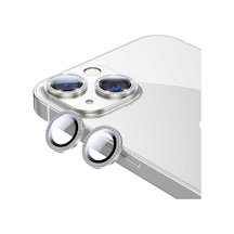 Ekılıf - Apple Uyumlu iPhone 13 Mini - Kamera Lens Koruyucu Cl-06 - Gümüş
