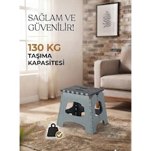 Küçük Sağlam Dayanıklı Kullanışlı Şık Katlanır Tabure Ma084 Gri 1 Adet