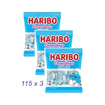 Chamallows Şirinler Parti Boy Figürlü Yumuşak Şeker 115 G. X 3