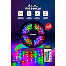 10 Metre Rgb Şerit Led 16 Renkli Kumandalı 4 Modlu Ayarlanabilir Işık 5v Usb Silikon Neon Led RGB