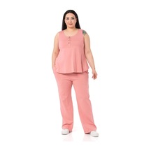 Büyük Beden Penye Pembe Eşofman Takımı-pembe Pembe