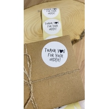 Thank You For Your Order Yuvarlak Yapışkanlı Etiket 5x5cm 100 Adet