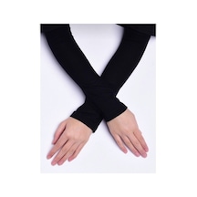 Unika Boutique Çiğdem Tekstil Masal Su Penye Likralı Namaz Kolluğu Ve Tesettür Kolluk Siyah