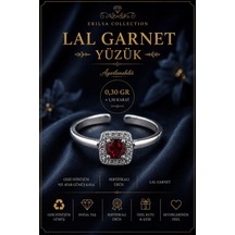 Sertifikalı Lal Garnet Taşı Kare Faset Kesim 1,50 Karat 925 Ayar Çok Renkli