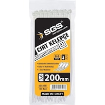 Sgs Cırt Kelepçe 3,6 X 200 Mm Beyaz