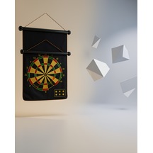 Katlanabilir Manyetik Dart Tahtası 6 Ok Dahil