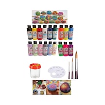 Taş Boyama Seti 18 Renk Set 1 Paket
