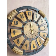 Lavinta54 Kişiye Özel Ahşap Duvar saati 50 cm Ahşap