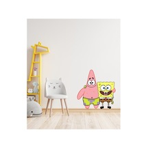 Sünger Bob Ve Patrick Duvar Sticker 60x60 Cm