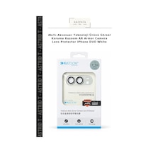 Akıllı Aksesuar Teknoloji Ürünü Görsel Koruma Kuzoom Ar Armor Camera Lens ProtectorApple iPhone Uyumlu Duo White