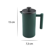 Bambum Linden - Döküm Demlik French Press 350 Ml Yeşil Yeşil