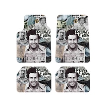 Oem Pablo Escobar Plata O Plomo Tasarımlı Dijital Baskılı 4 Parça Üniversal Halı Paspas Seti