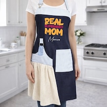 Bk Gift Kişiye Özel Anneler Günü Tasarımlı Pamuk Denim Havlu Detaylı Mutfak Önlüğü -1, Anneye , Anneler Günü si Kobitmeyencom36575 Bk Gift Renkli