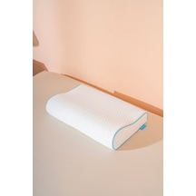 Boyun Destekli Ortopedik Visco Yastık 56x36x11/7 Cm Beyaz