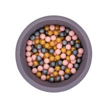 Bubble Pops Gri Sünger Top Havuzu Gri Pembe Altın Top