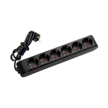 Viko 6'lı Priz 3x1,5 mm Uzatma Siyah 9 MT