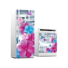 Buzdolabı Ve Bulaşık Makinası Beyaz Eşya Sticker Kaplama 3D Çiçek (540887091)