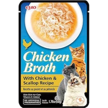 4 Adet Ciao Chicken Broth Tavuk Sulu Ve Deniz Taraklı Kedi Çorbası 50 Gr