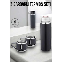 Buğz Paslanmaz Çelik 3 Lü Termos Seti Vakumlu Ve 8 Saat Isı Koruma Diğer