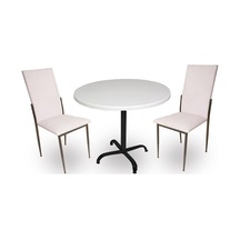 Beymobilya Indigo Werzalit Yuvarlak - Gözde 2Li Mutfak Masa Takımı (90 Cm Ça