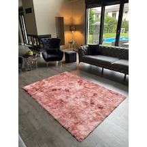 Batik Tavşan Somon Yumuşak Dokulu Peluş Halı Dikdörtgen