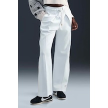 Nike Naomi Osaka High Waisted Loose Knit Trousers Bol Kesim Kadın Eşofman Altı Krem