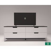Tv Ünitesi 4 Çekmeceli Beyaz&antrasit Rengi