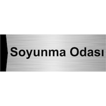 Soyunma Odası 10x20cm Gümüş Renk Metal Yönlendirme Levhası