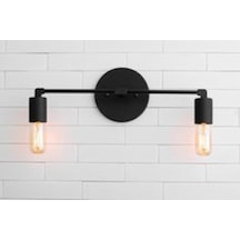 Riolight İkili Metal Duvar Aplik Siyah