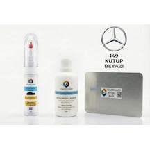 Mercedes-benz 149 Kutup Beyazı Rötuş Seti - 2 Si 1 Arada İğne Ve Fırça Uçlu Şişe, Solüsyon Ve Rötuş Çeliği