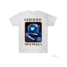 Tarzsokak Sertifikalı Mini Pekka Çocuk Clash Royale T-shirt Erkek Kadın % 100% Pamuklu Tişörtler Kısa K Beyaz